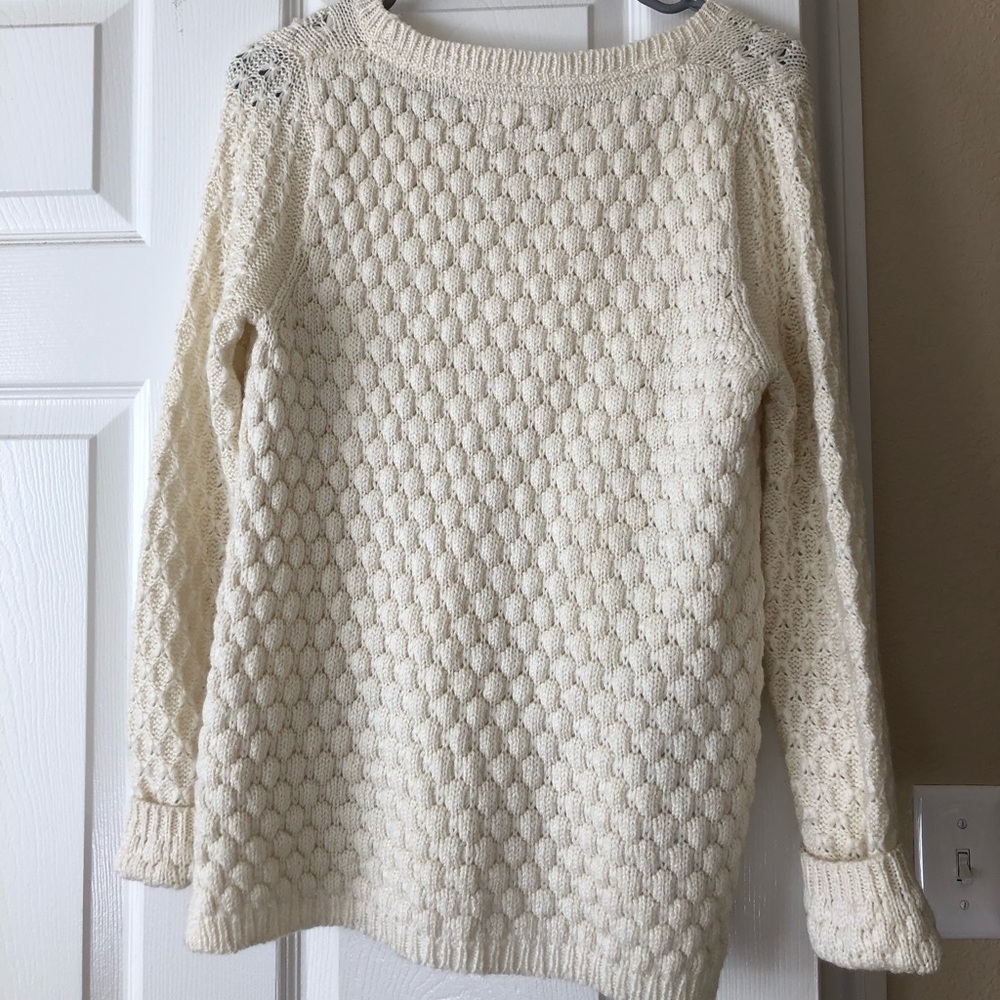 Anthropologie White Sweater
